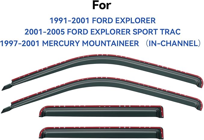 in-Channel Window Visors Rain Guards Shield