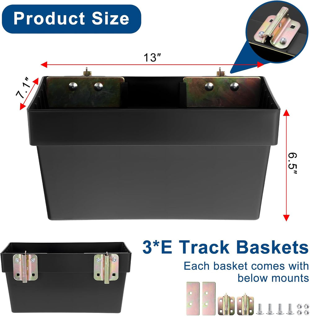 3 Pack Heavy Duty E Track Storage Bins, E-Track Accessories Tool Organizer fo...