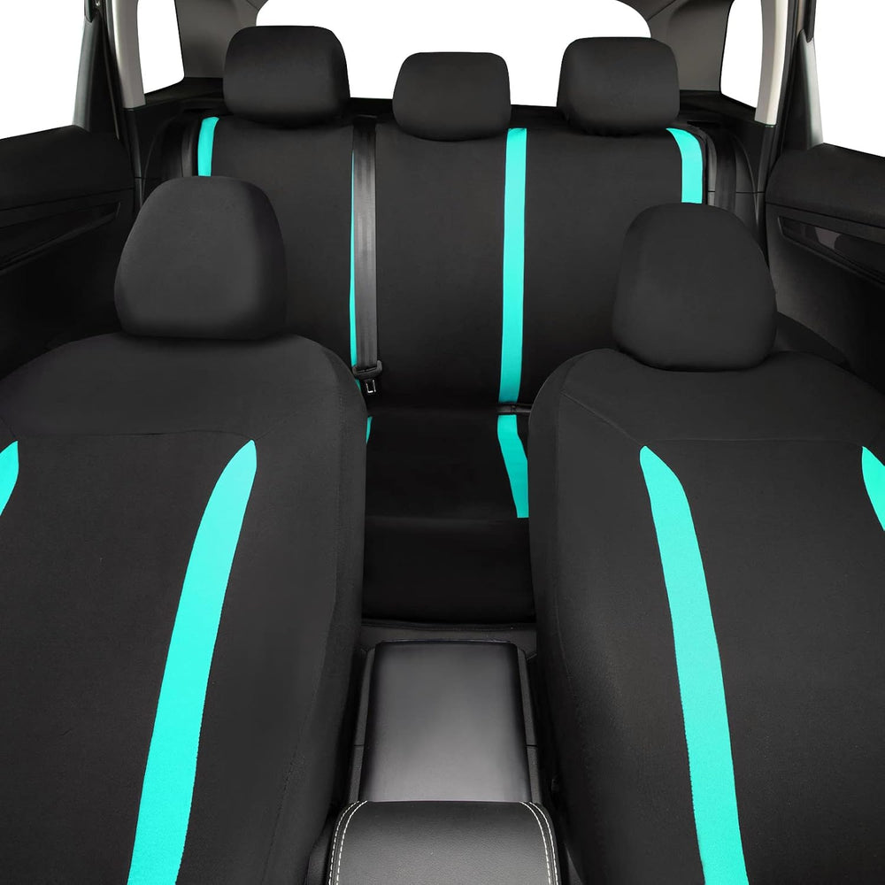 CAR-GRAND Car Seat Cover Full Set, Breathable Elastic Cloth Universal Fit Spo...