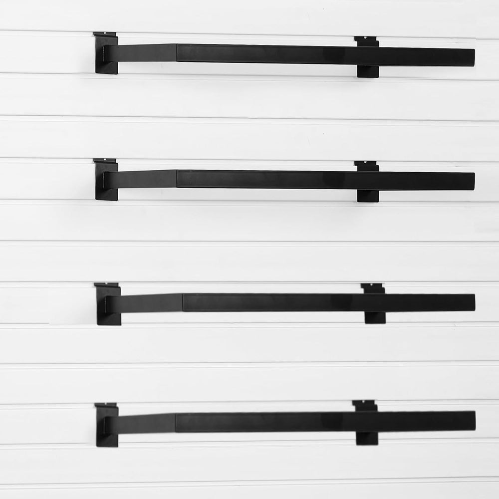 Slatwall U-Shaped Rectangular Tubing Hangrail - 24"x12", Slatwall A...