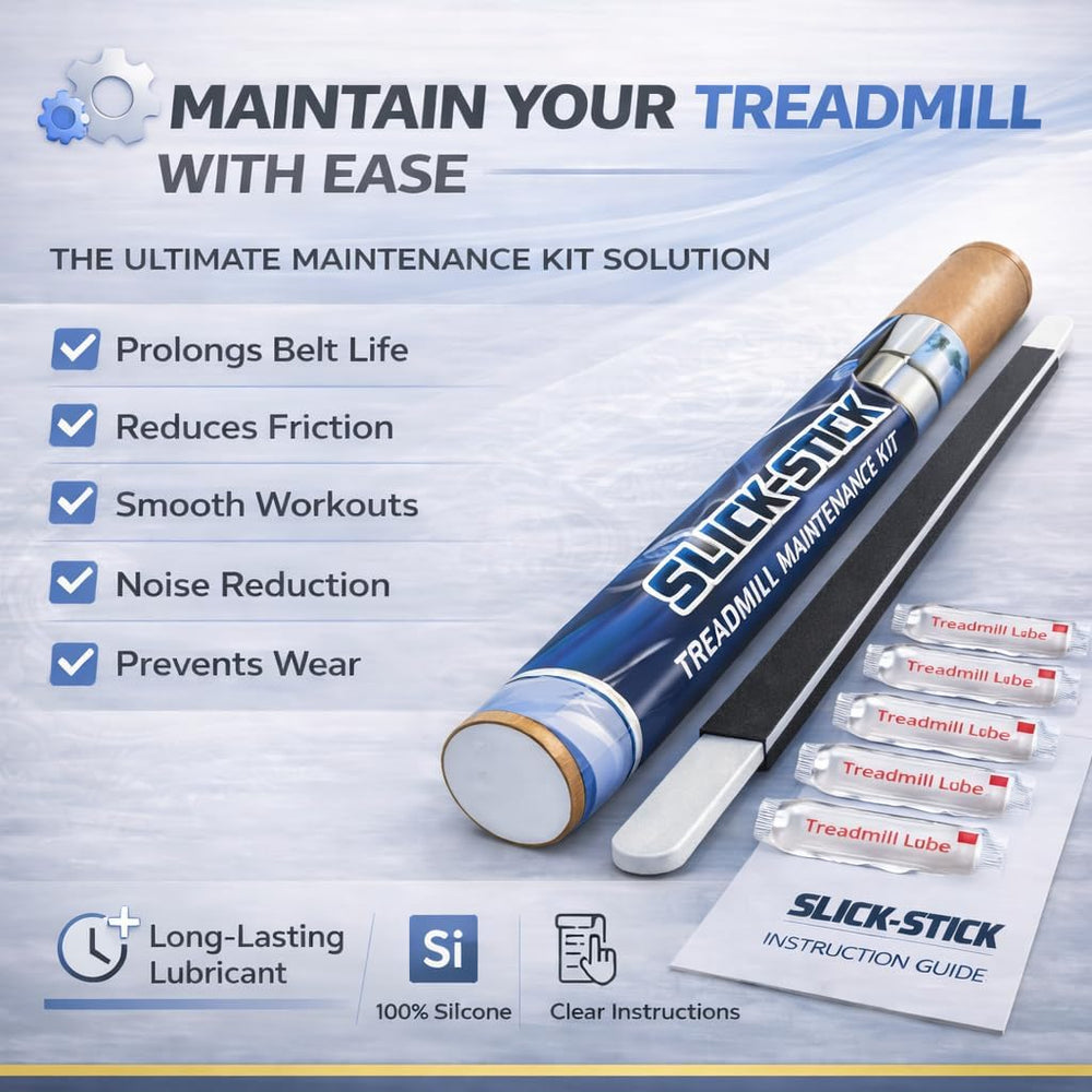 Slick-Stick Treadmill Maintenance Kit โ 100% Silicone Treadmill Lubricant for...