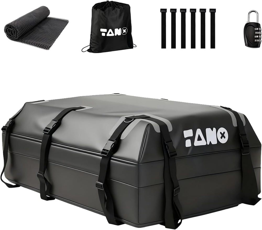TANX Car Roof Bag - 21 Cubic Feet Rooftop Cargo Carrier, 100% Waterproof for ...