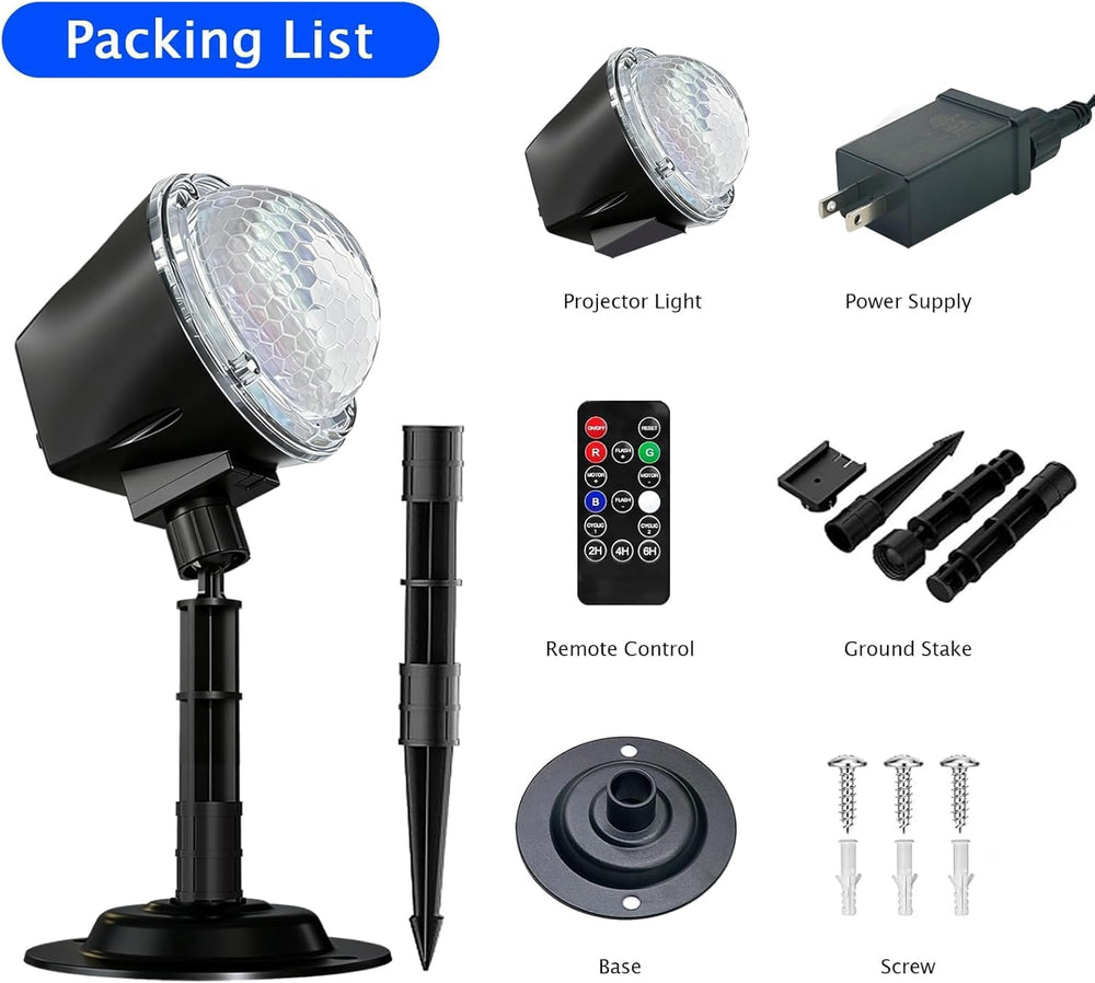 Christmas Ocean Wave Projector Light Outdoor๏ผHalloween Water Effect Lamp