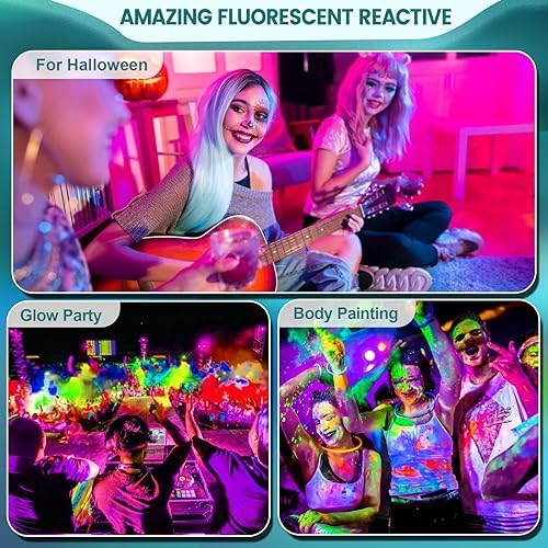 iCreating 20W Halloween Black Light Spotlight - Outdoor Black Light Spot Ligh...