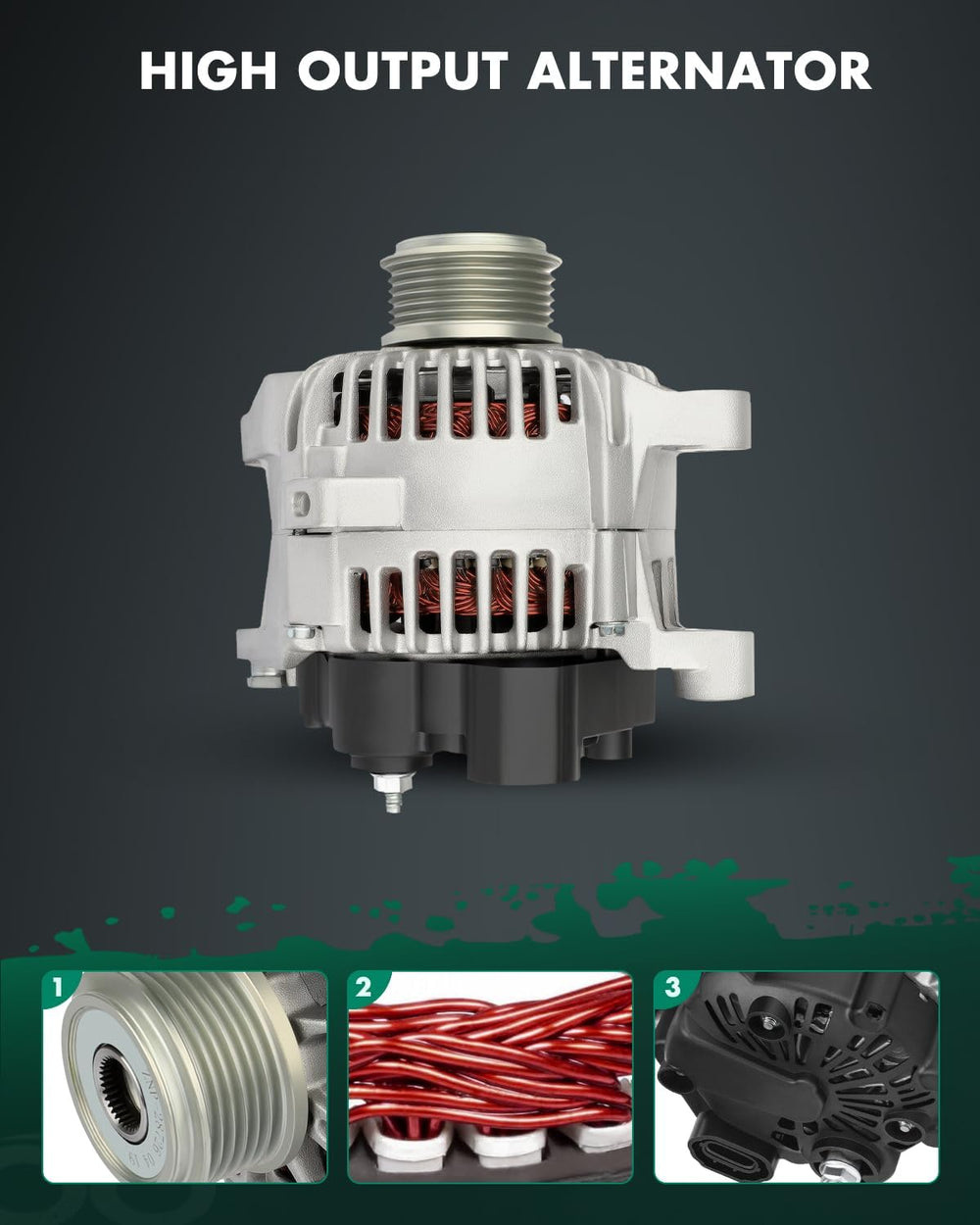 SCITOO 12V 110Amp Alternator 37300-2G150 Fit for Hyundai Sonata 2010-2013