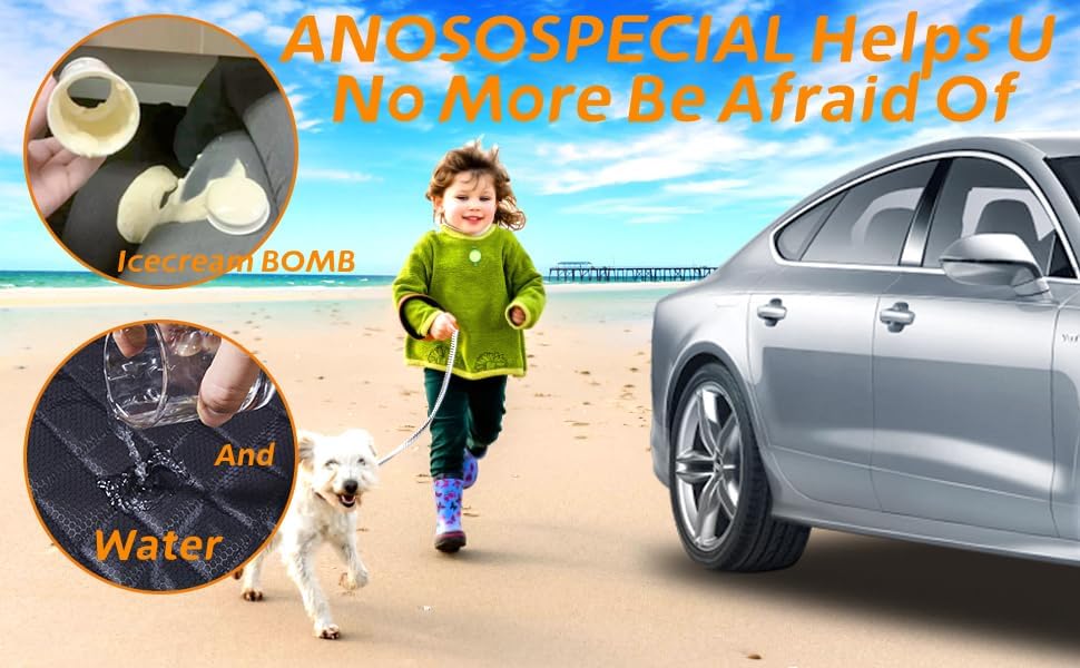 ANOSOSPECIAL Dog Car Seat Cover for Back Seat,Car Seat Protector for Dogs Non...
