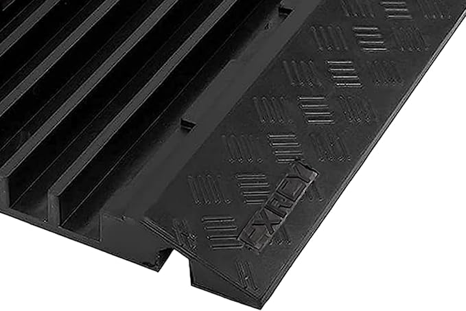 CXRCY Cable Ramp 1 Pack of 5 Channel PVC Rubber Cable Protector, 18000lbs