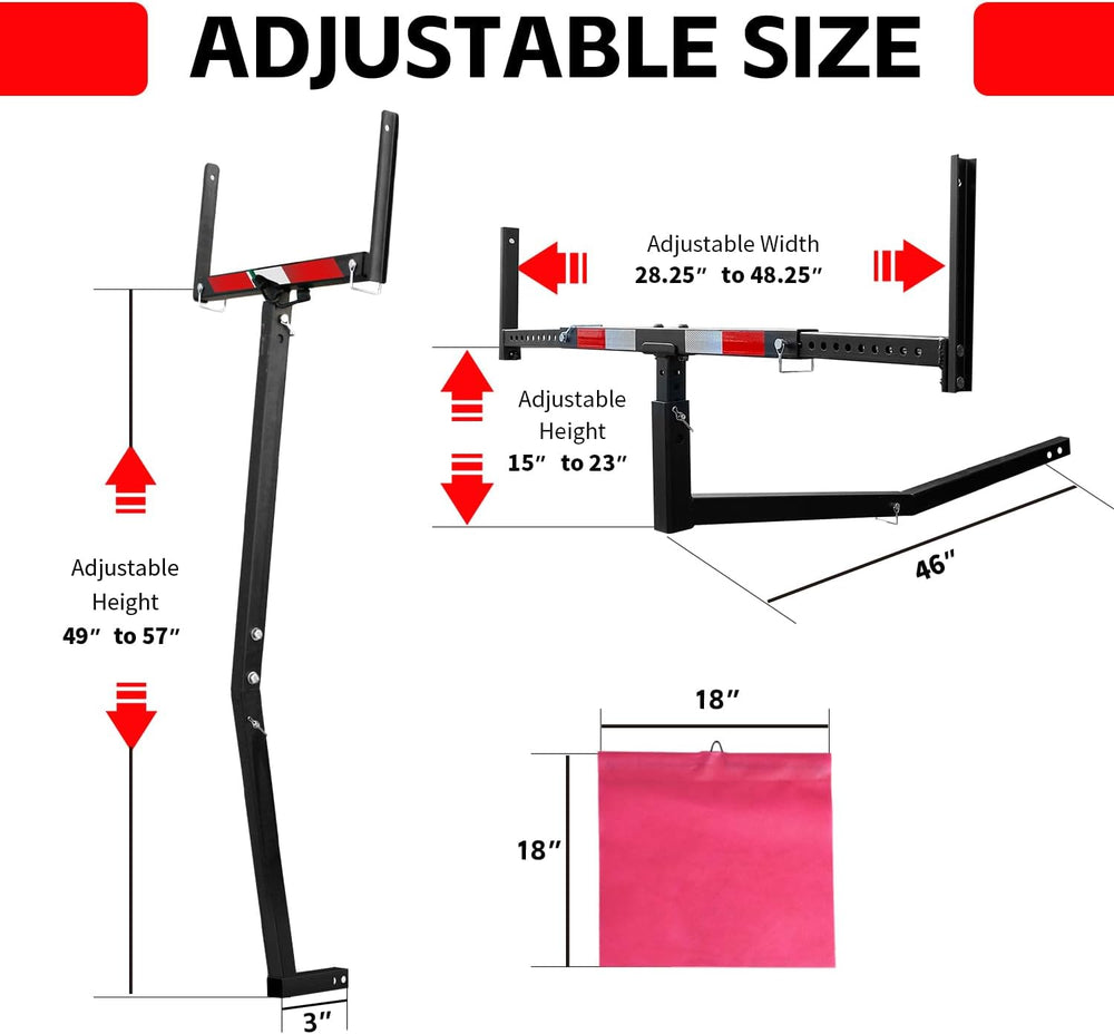 MaxxHaul 70231 Hitch Mount Pick Up Truck Bed Extender For Ladder, Rack, Canoe...