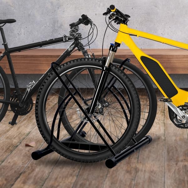 Bike Rack – Dual Bicycle Stand for 2 Mountain, Road, or Kid’s Bikes – Indoor ...