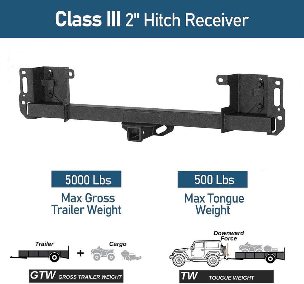 u-Box F150 Class 3 Trailer Hitch, 2-Inch Square Receiver Opening Trailer Tube...