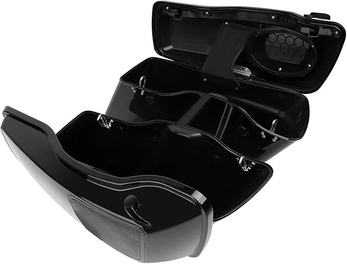 XFMT Motorcycle 5" Stretched Hard Saddlebags W/ 6 x 9 Inches Speaker Lids