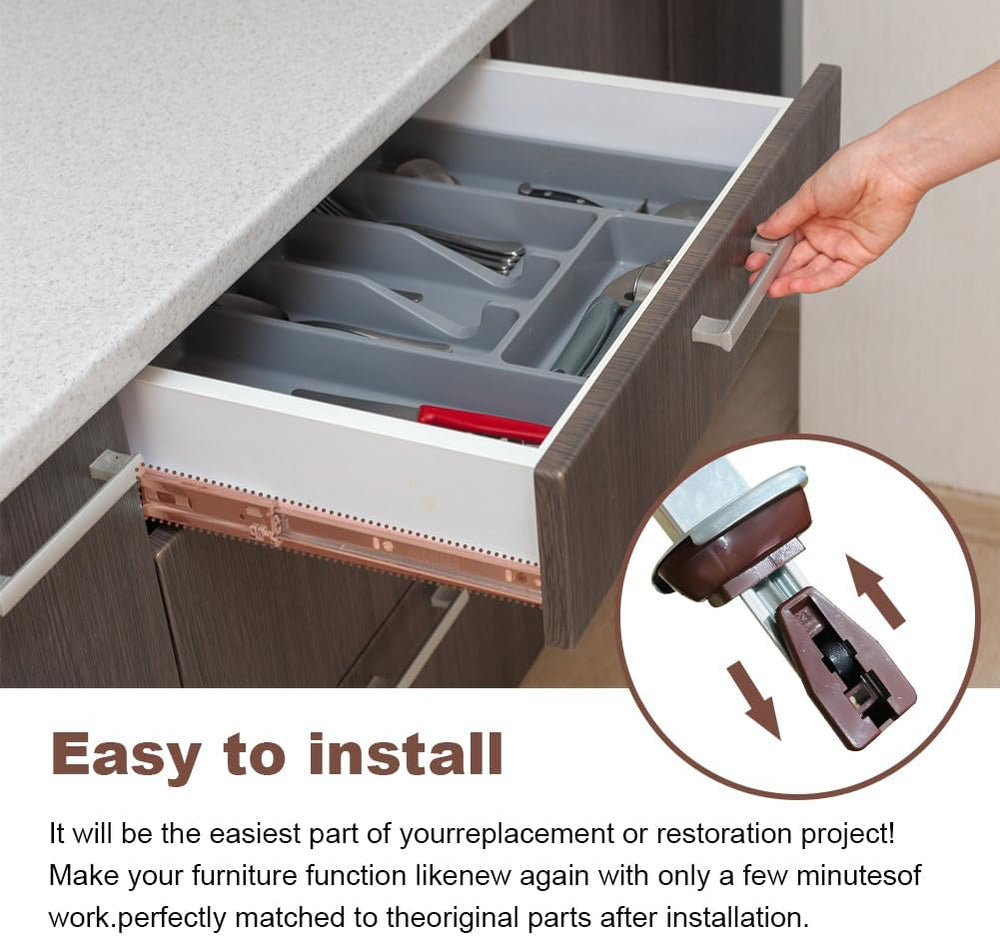 Drawer Slides Center Track for Kenlin Rite-Trak II Rails Kit, 15 Inch Drawer ...