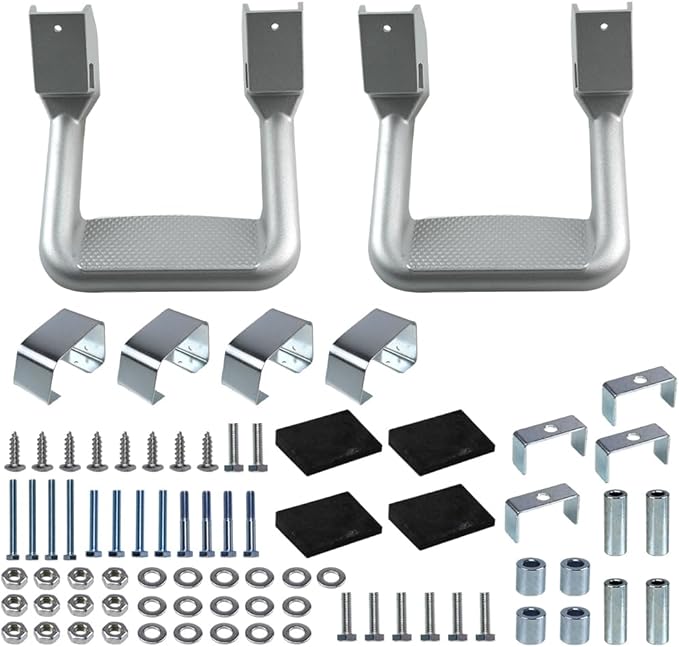 RULLINE Silver Powder Coated Truck Side Step Set