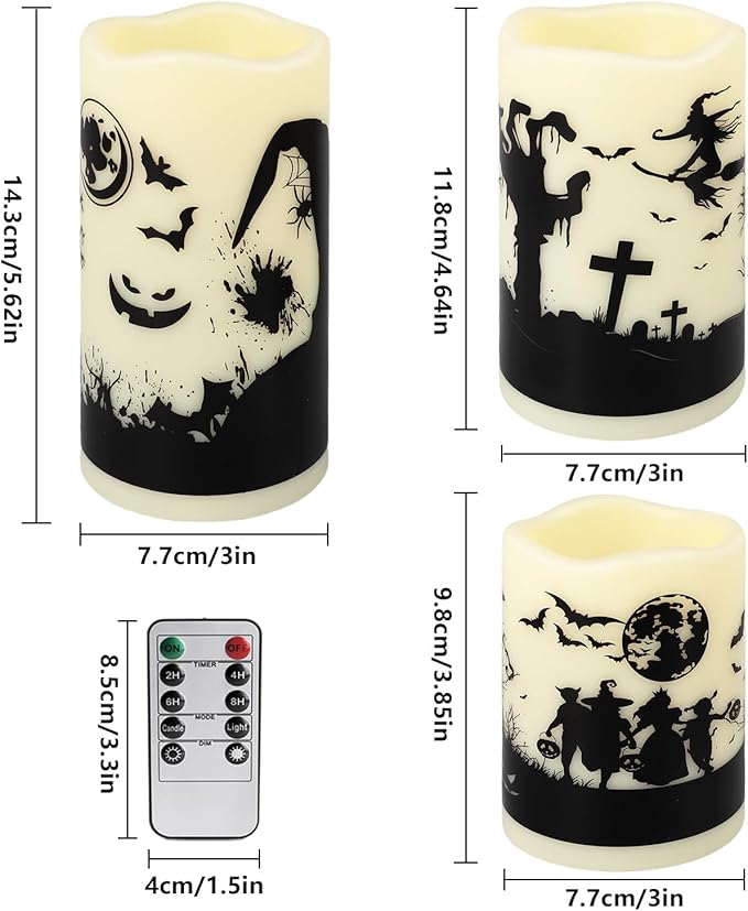12-Pack Waterproof -Flameless Led Candles๏ผRemote Control and Timer Functions ...