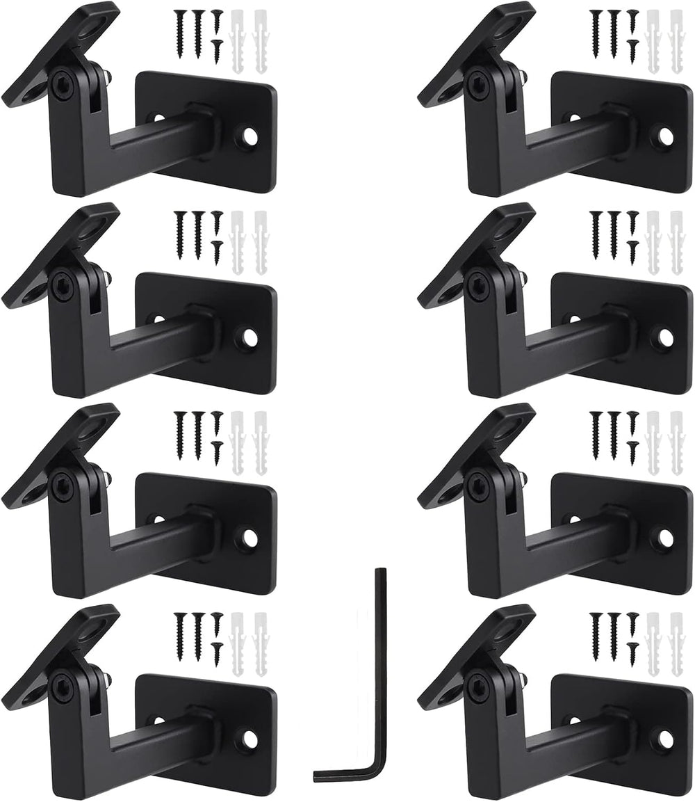 RealPlus Swivel Handrail Brackets Heavy Duty Adjustable Square Hand Rail Brac...
