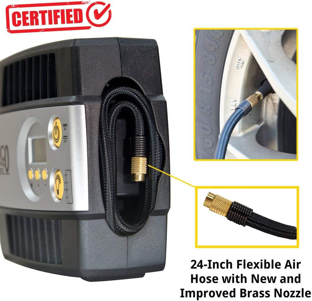 JACO SmartPro 12V Tire Inflator Air Compressor - Portable Automatic Digital T...