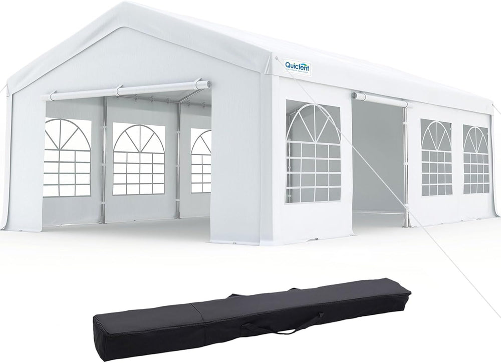 Quictent 10x30 Heavy Duty Party Tent Outdoor Canopy with Church Windows