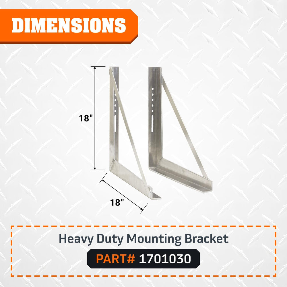 Buyers Products 1701031, 18x18 Inch Welded Stainless Steel Mounting Brackets ...