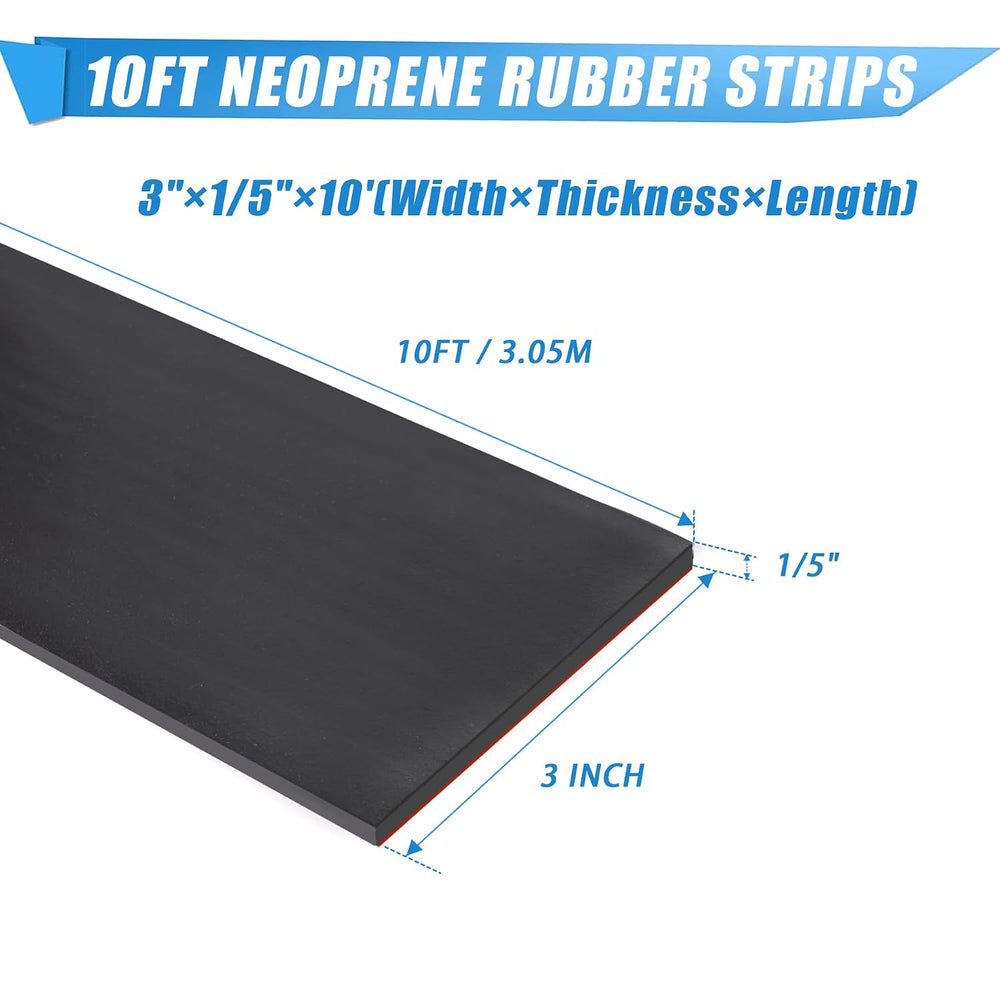 Neoprene Rubber Strips Self Adhesive Sheets, Rolls & Strips with Adhesive...