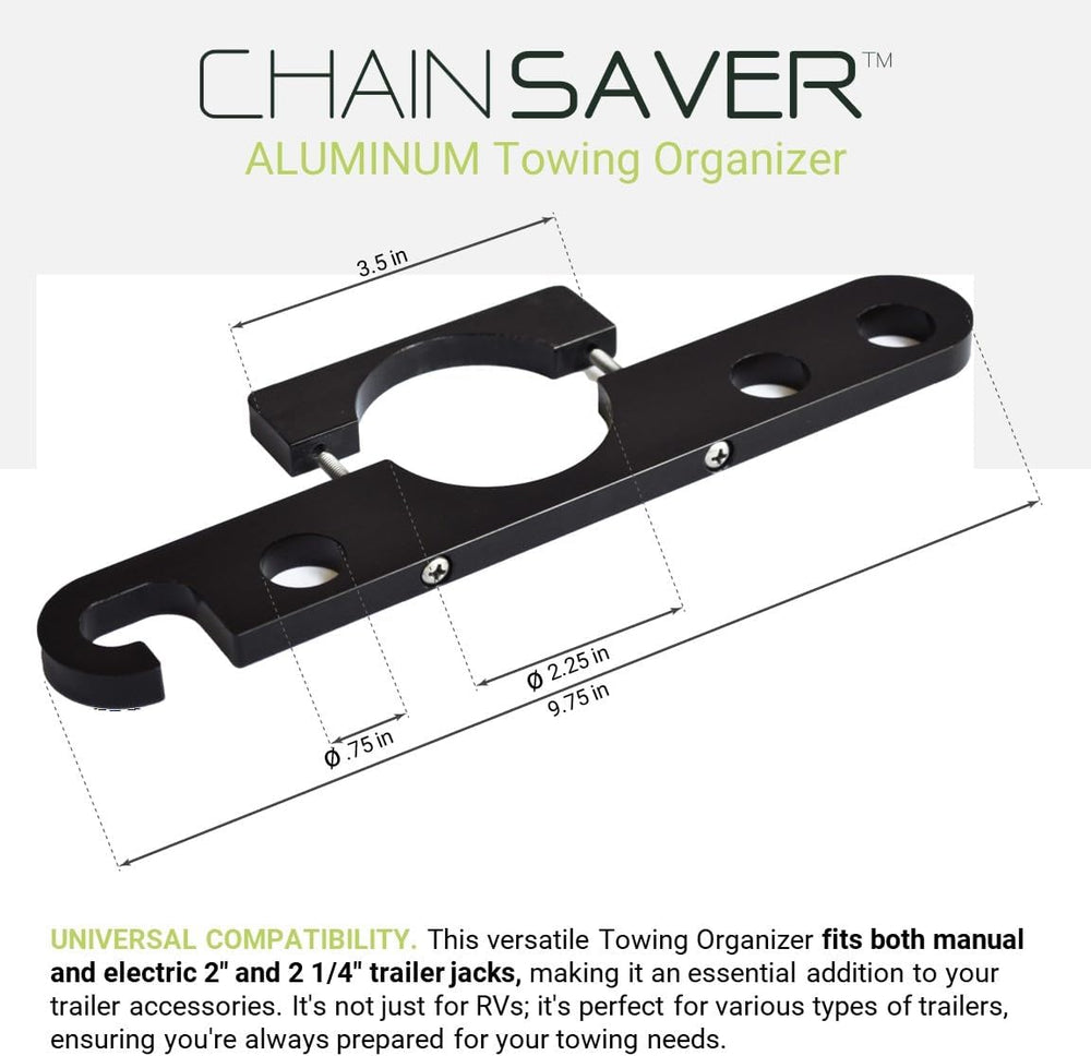 GR Innovations Chain Saver with PlugSaver and Tether | Black Anodized Aluminu...