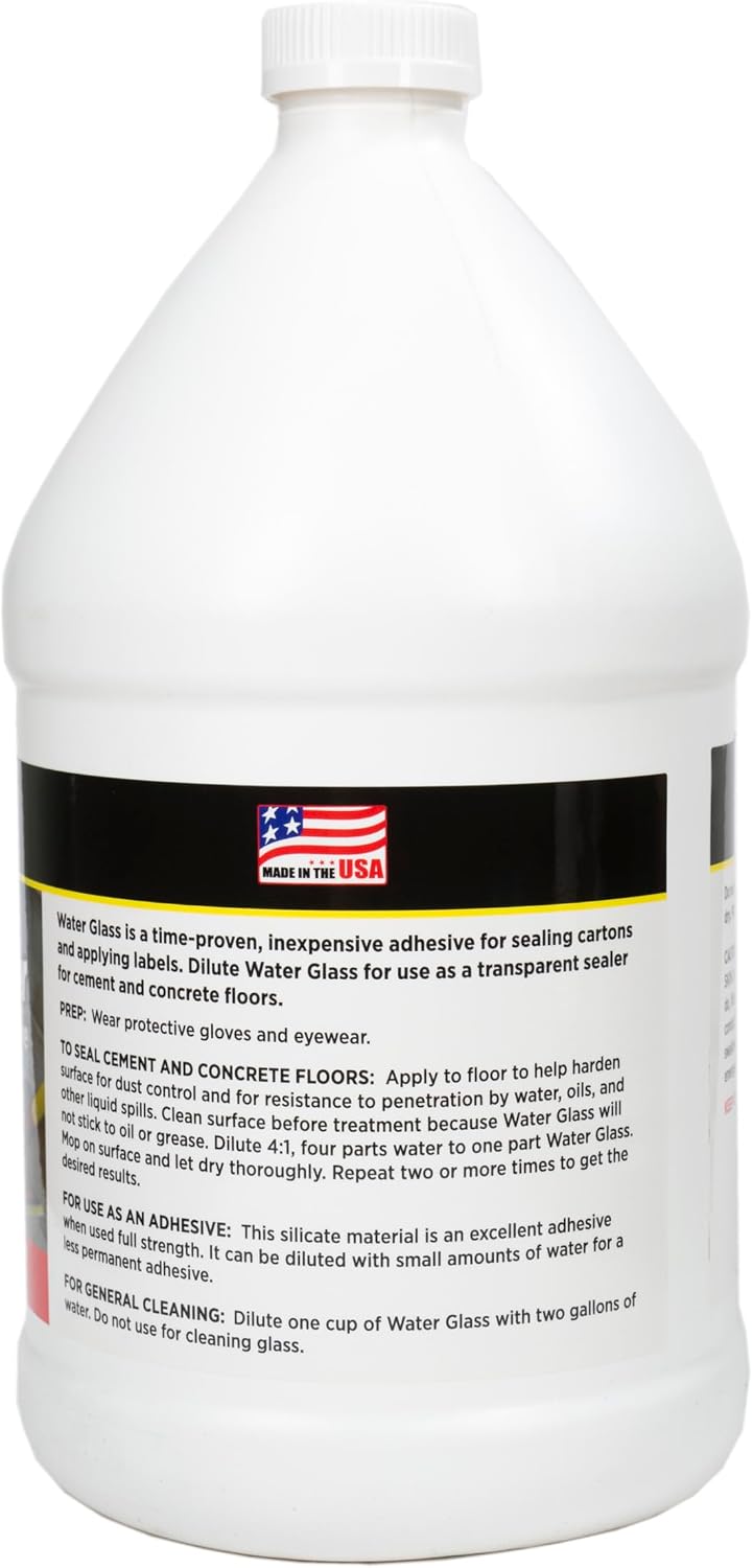Rutland Sodium Silicate Liquid Solution 40% - Water Glass for Concrete Sealer...