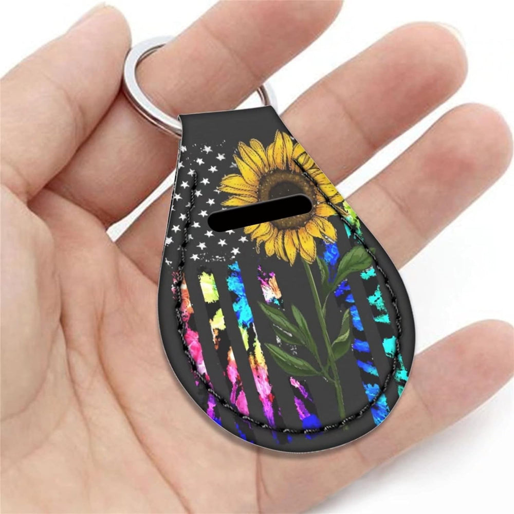 Suobstales American Flag Sunflower Car Accessories with Car Front Rear Split ...