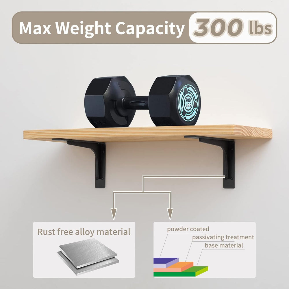 10"x 6"Shelf Bracket ,L Shelf Brackets,max Load 300lbs, Premium All...