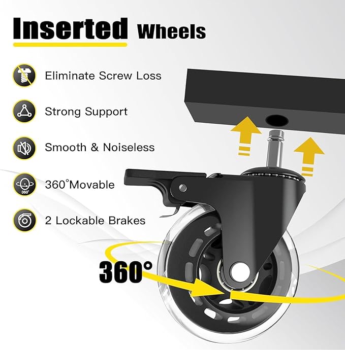 Rolling Shop Stool with Wheels, Garage Work Mechanic Stool with Backrest