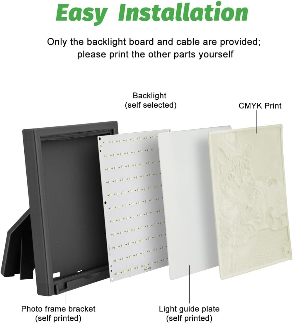 CMYK LED Lithophane PCB Board FAZ007 Compatible with Bambu Lab P1 X1 A1 A2L P...