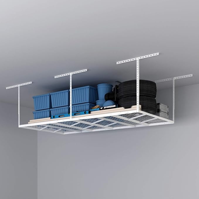 FLEXIMOUNTS Pro 4x8 Overhead Garage Storage Rack, Adjustable Storage