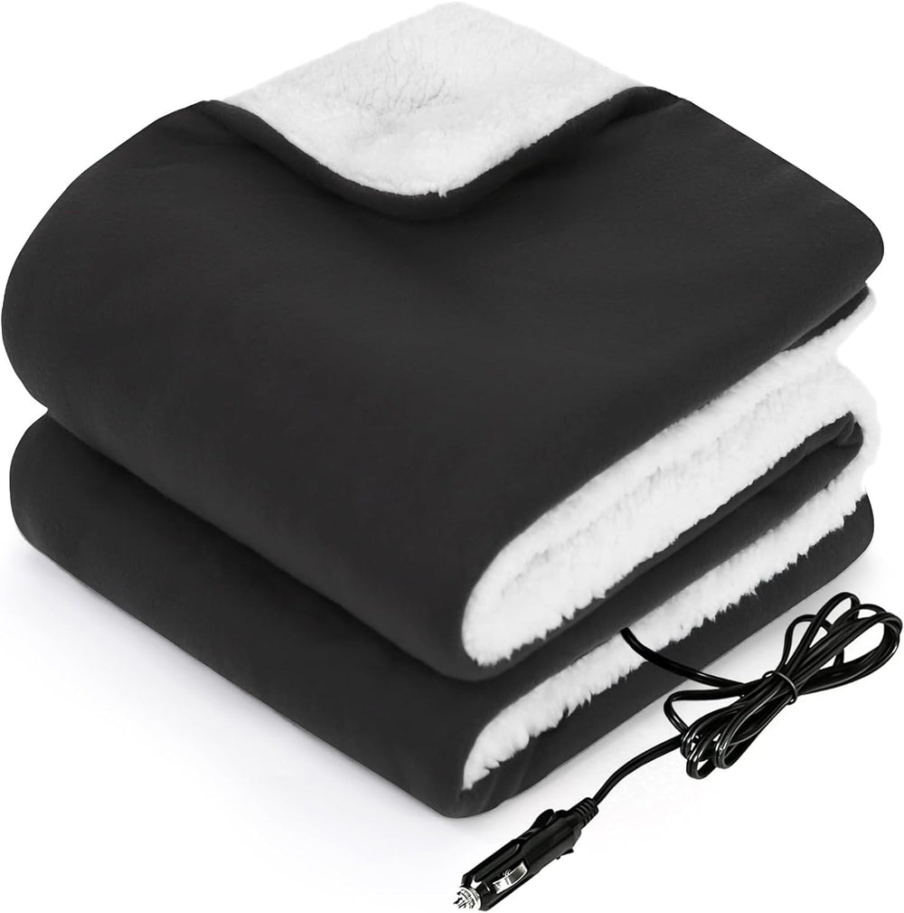 Sealy 12-Volt Heated Car Blanket, Portable Electric Blanket