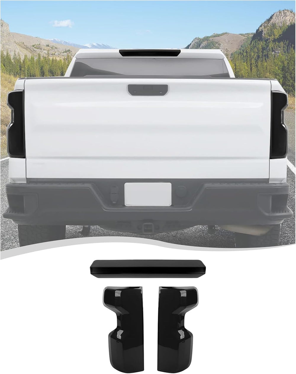 Hoolcar Smoke Black 3rd Third Brake Light Cover & Tail Light Cover Compat...