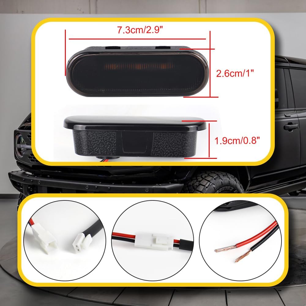 LED Grill Lights for Ford Bronco 2021 2022 2023 2024 2025 2/4-Door Badlands W...