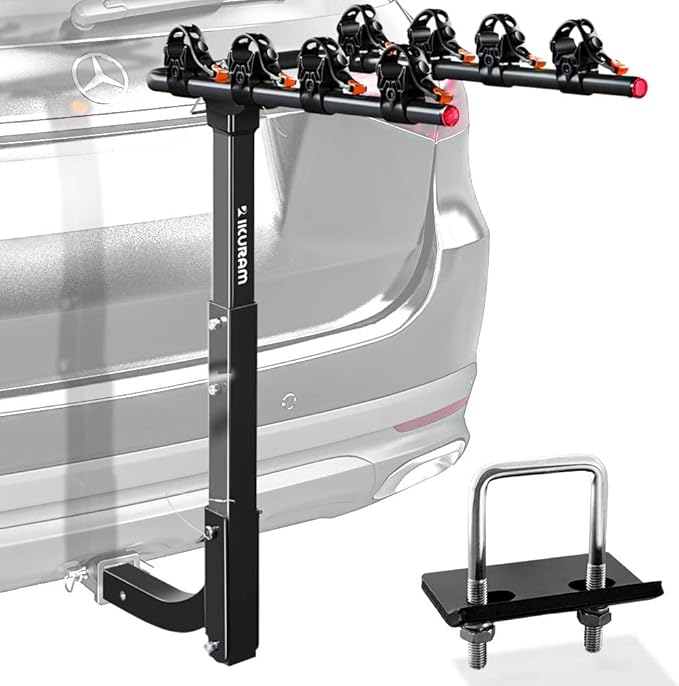 4 Bike Rack Bicycle Carrier Racks Hitch Mount Double Foldable Rack