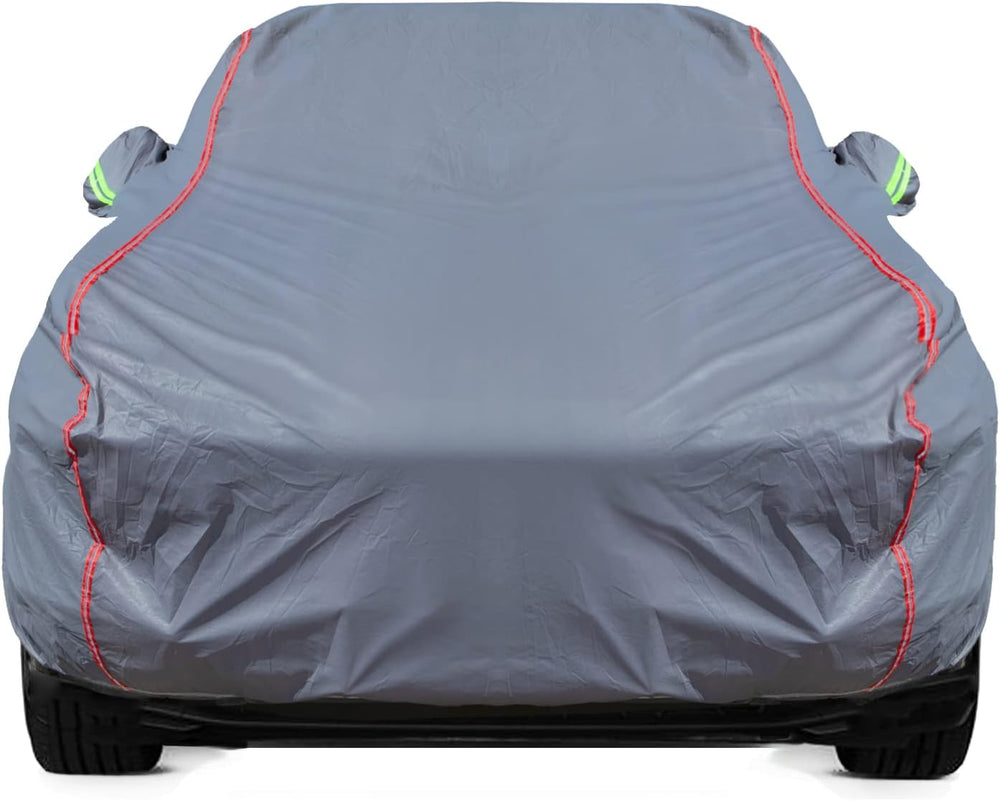 Breathable New Material, Waterproof Car Cover, Locks and Zipper Doors,