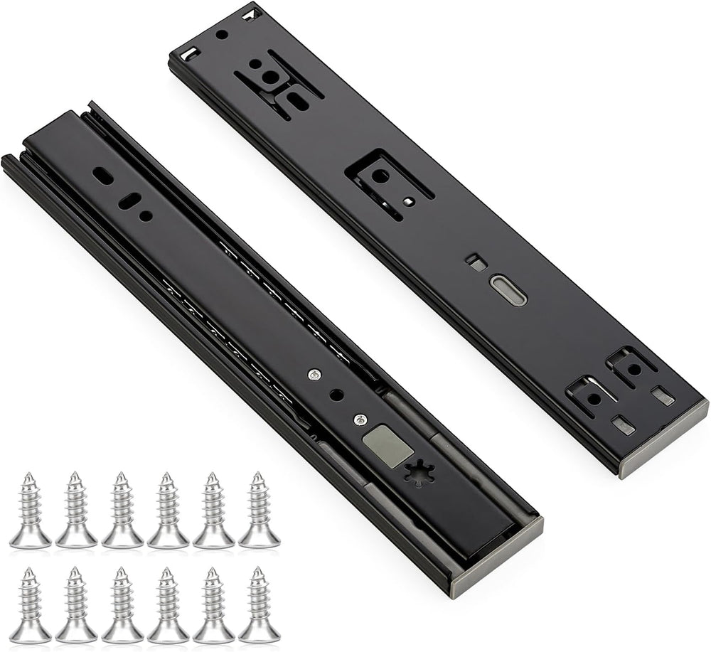 Ravinte Matte Black Soft Close Drawer Slides 10 Inch 5 Pairs 10 Pack