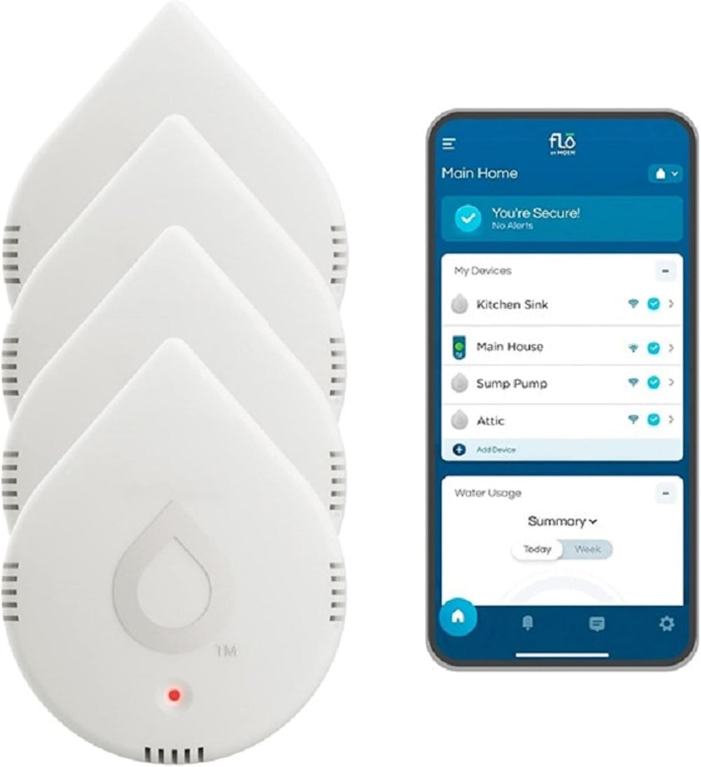 Moen Flo Smart Water Leak Detector (4-Pack)