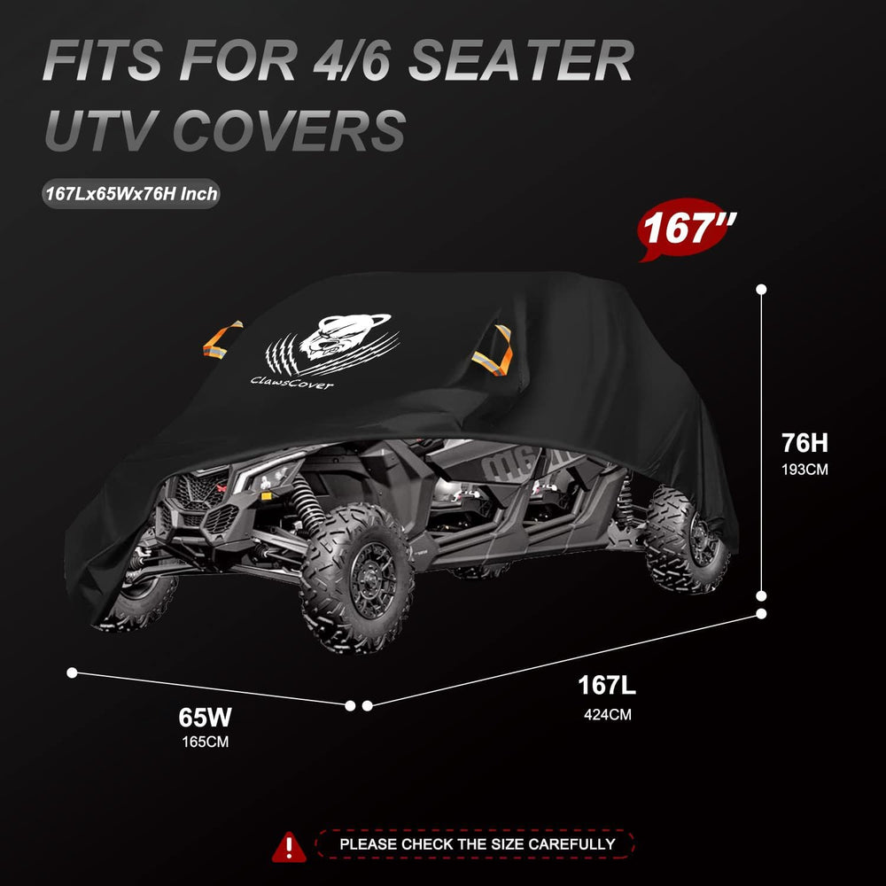 UTV Cover 4 Seater,Durable Oxford Cloth,Weatherproof Side by Side Cover | Wat...
