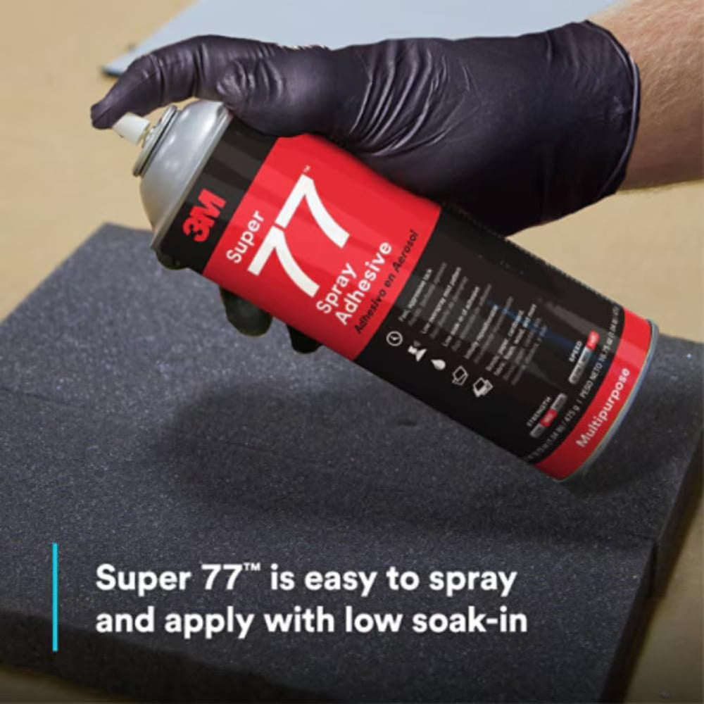 3M Industrial 021200-21210 Clear Super 77 Multi-Purpose Spray Adhesive, 16.75...