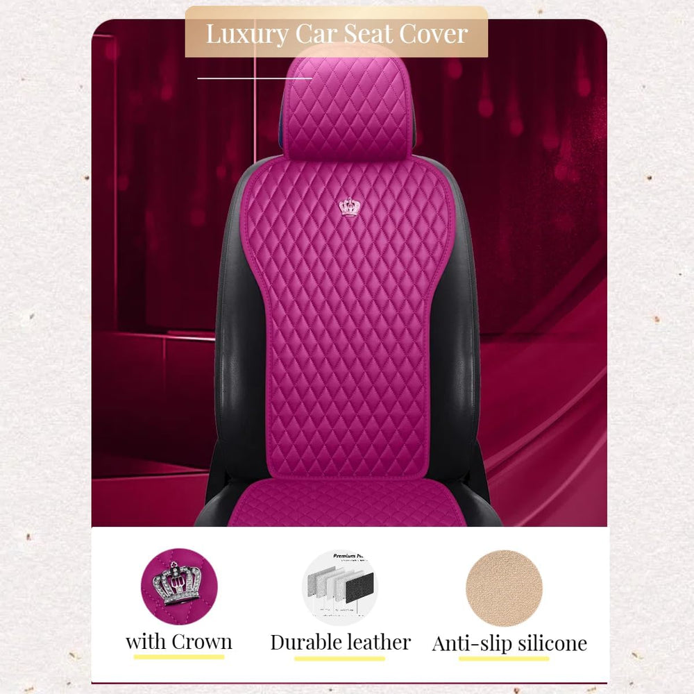 Rose Pink Automotive Seat Covers Leather Universal Seat Covers
