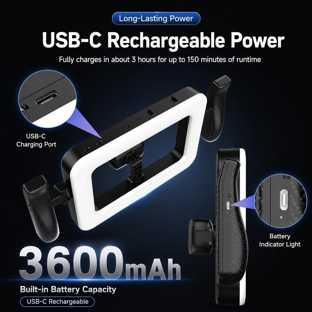 Cell Phone Light for Video Recording – Handheld Creator Kit with Tripod