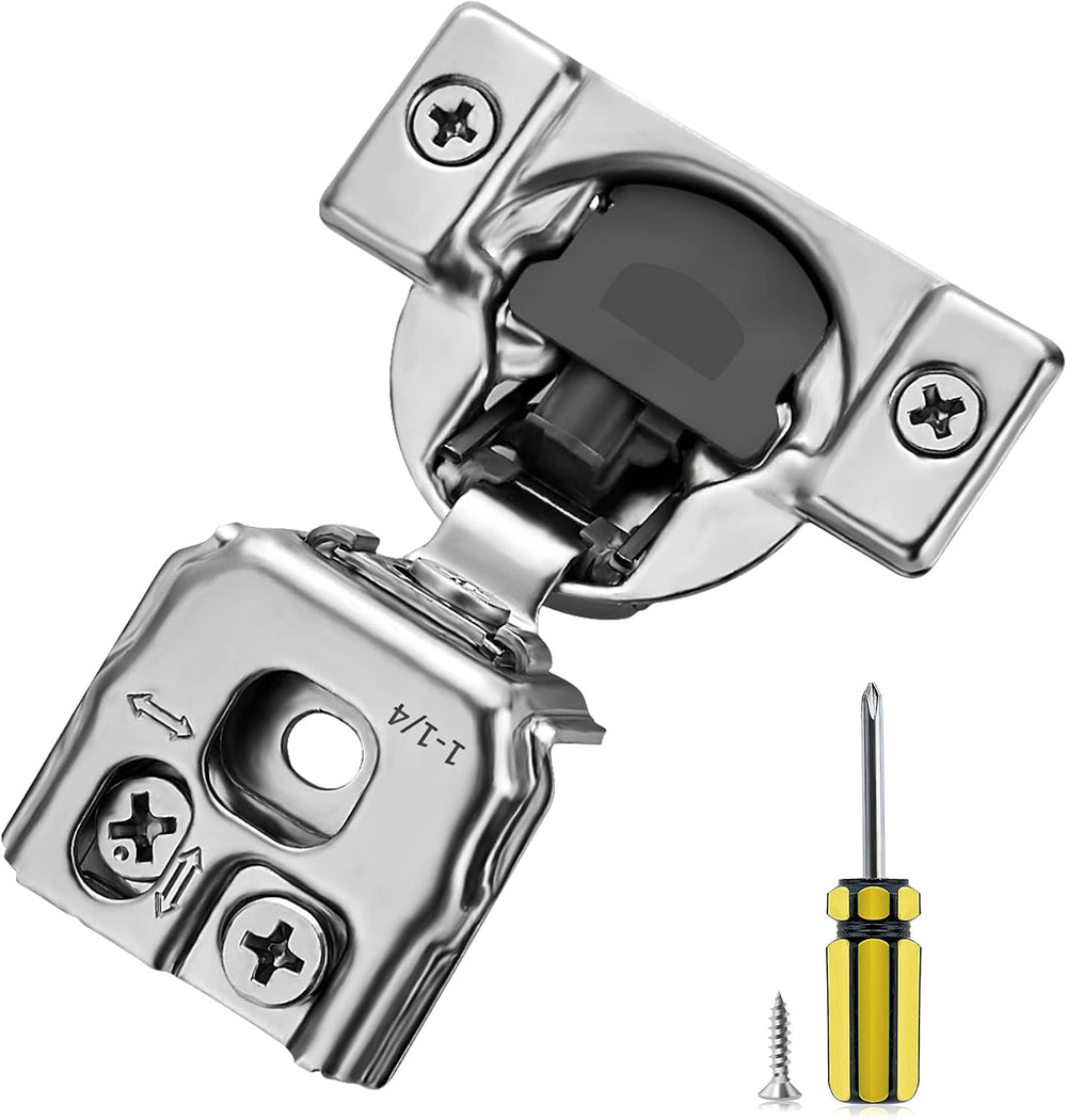 Ravinte 1-1/4 Inch Overlay Soft Close Hinge Kitchen Cabinet Hinges 20 Pack