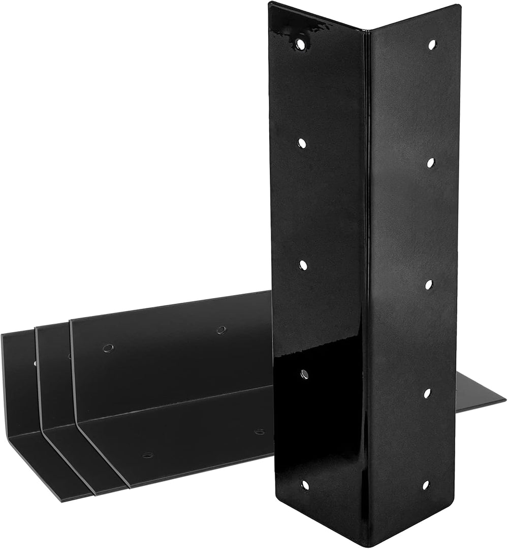 4 Pack 16" x 3" Black Raised Garden Bed Corner Bracket for Wood