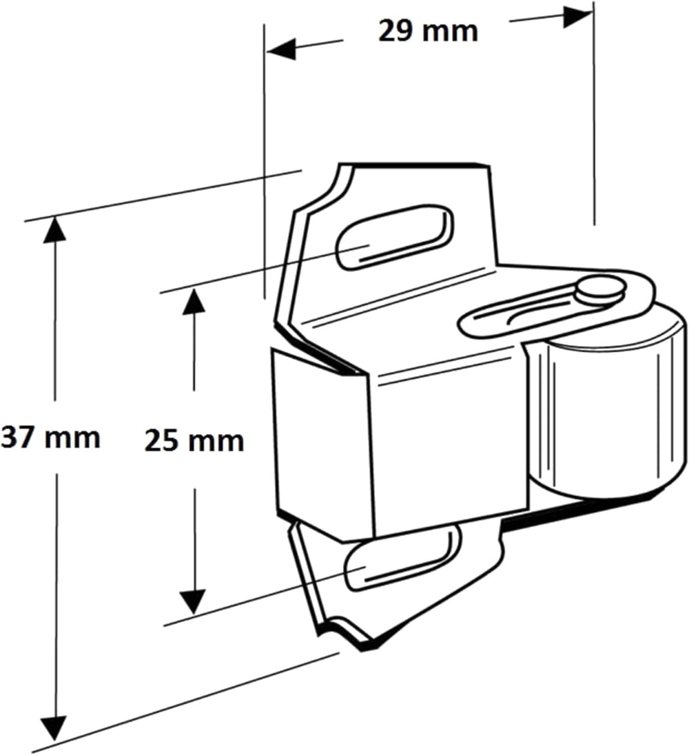 100 Pack Rok Hardware Roller Wheel Spring Cabinet Furniture Closet Door Catch...