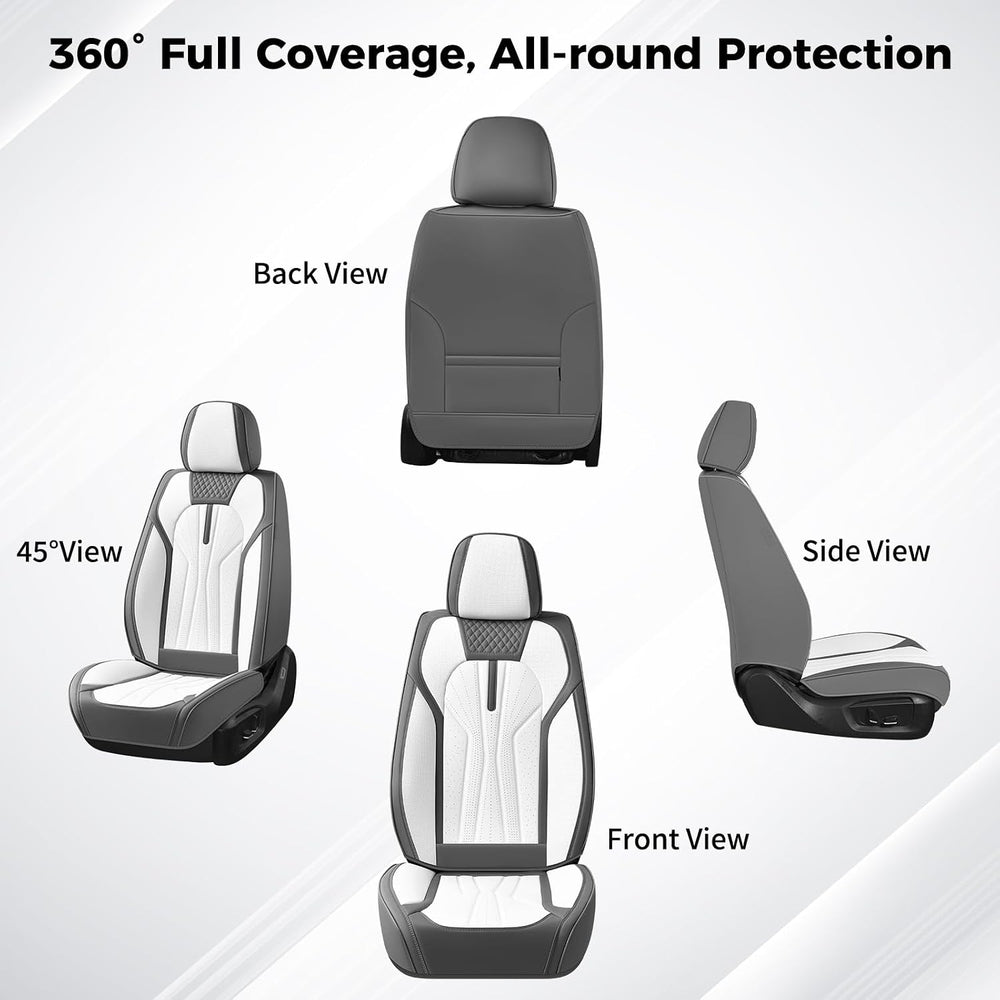 Huidasource Leather Car Seat Covers Full Set 5 Seats, Waterproof Faux Leather...