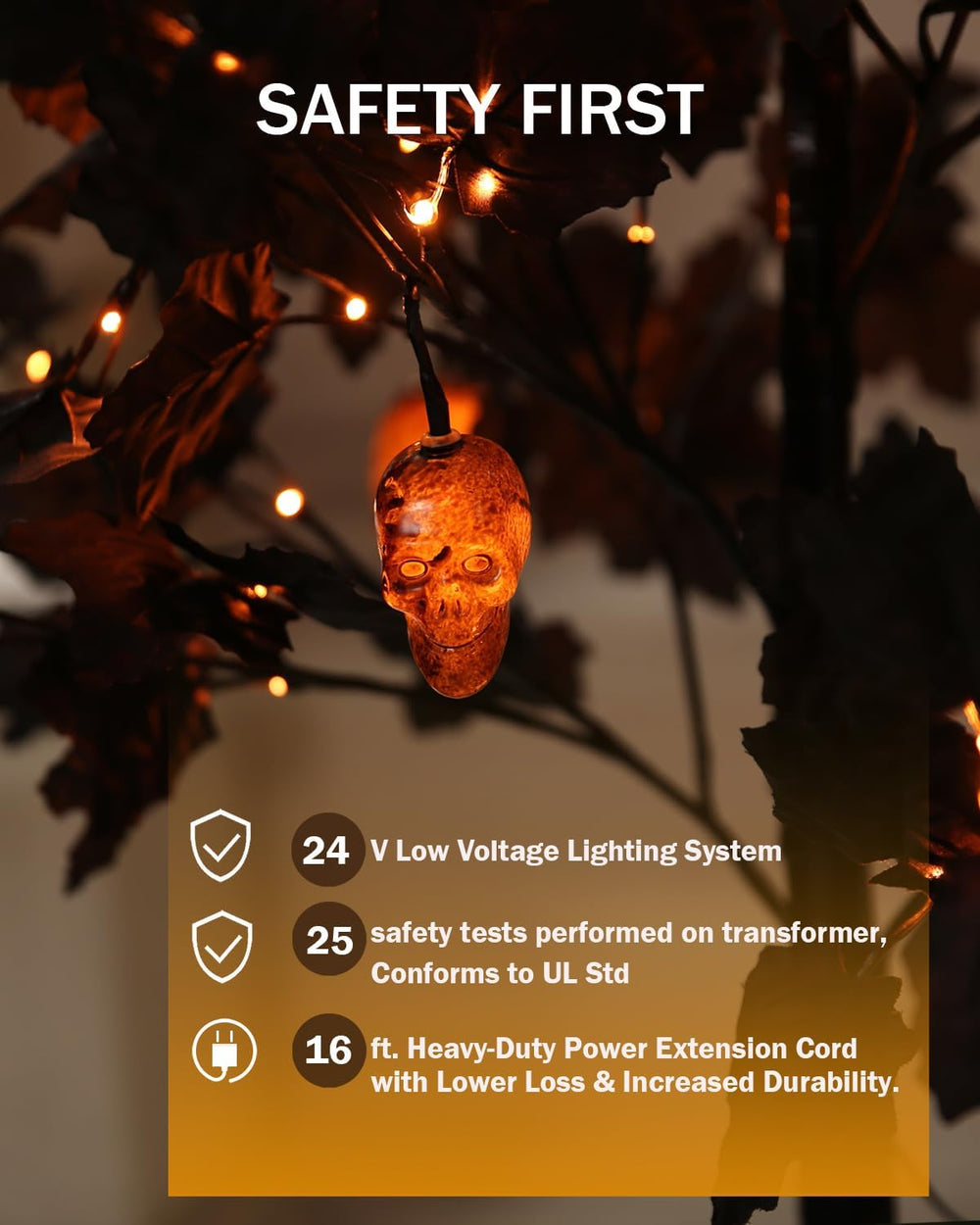 TYBEEU Halloween Decor Set โ 4ft, 5ft & 6ft Black Maple Trees