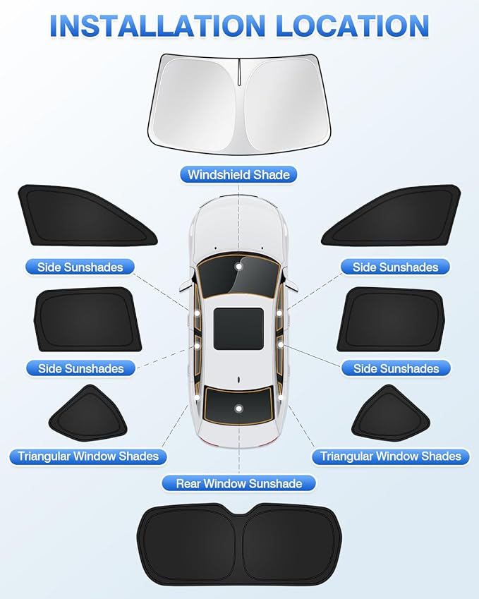 Sunshades for 2025 2026 Subaru Forester Accessories Windshield Sun Shade Side...