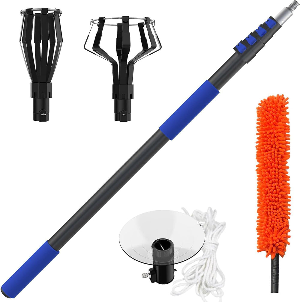 26FT Reach Light Bulb Changer for High Ceilings with Telescopic Extension Pol...