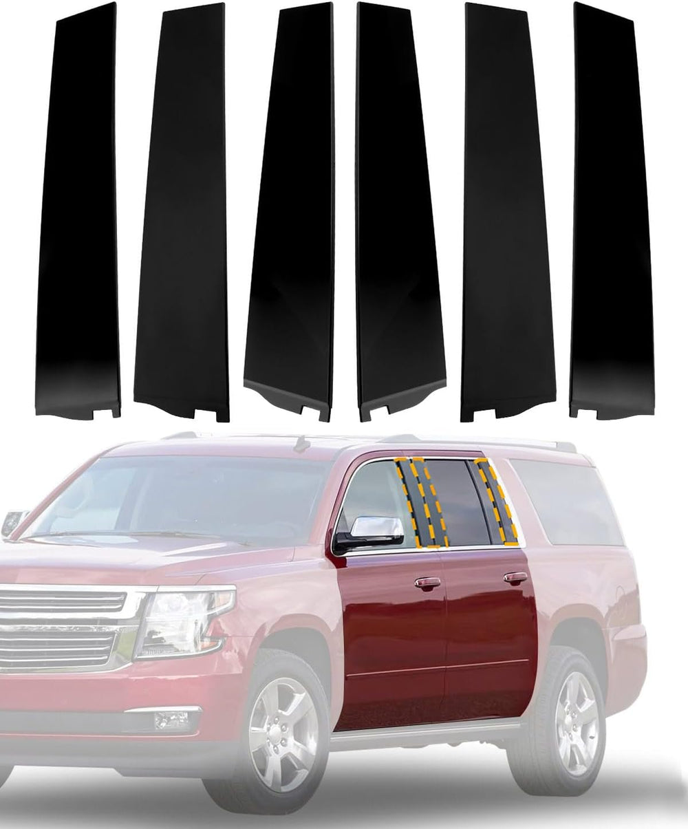 Windshield Trim Molding, B&C Pillar Kit, 2015-2018 GMC Yukon/Cadillac Esc...