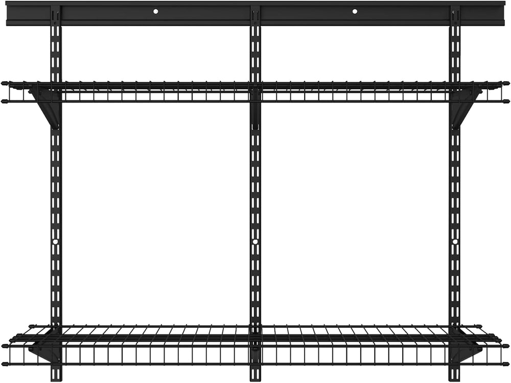 ClosetMaid Heavy Duty Wall Shelf Kit for Garage, 2 Shelves, Adjustable ShelfT...